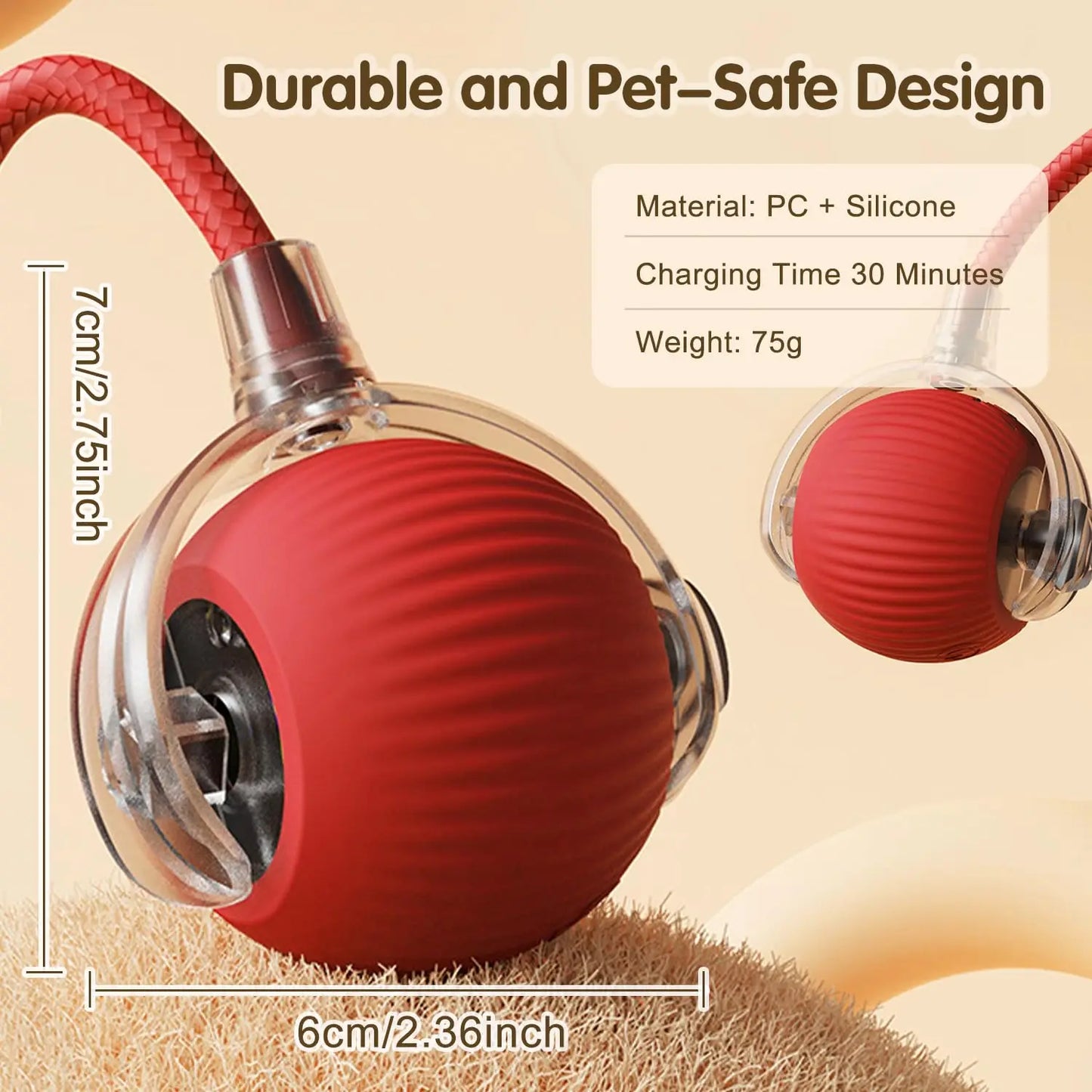 360° Auto-Rolling Cat Toy Ball