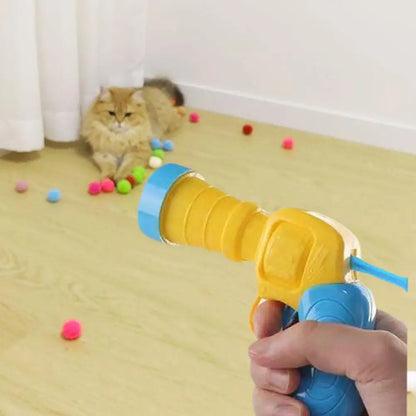 Plush Ball Cat Launcher Set