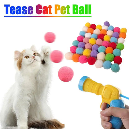 Plush Ball Cat Launcher Set
