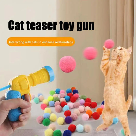 Plush Ball Cat Launcher Set